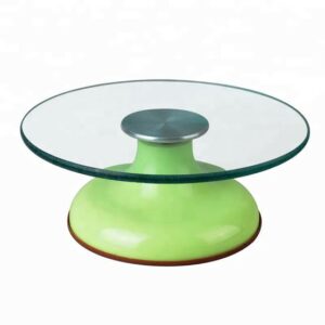 Green Glass Top Turntable